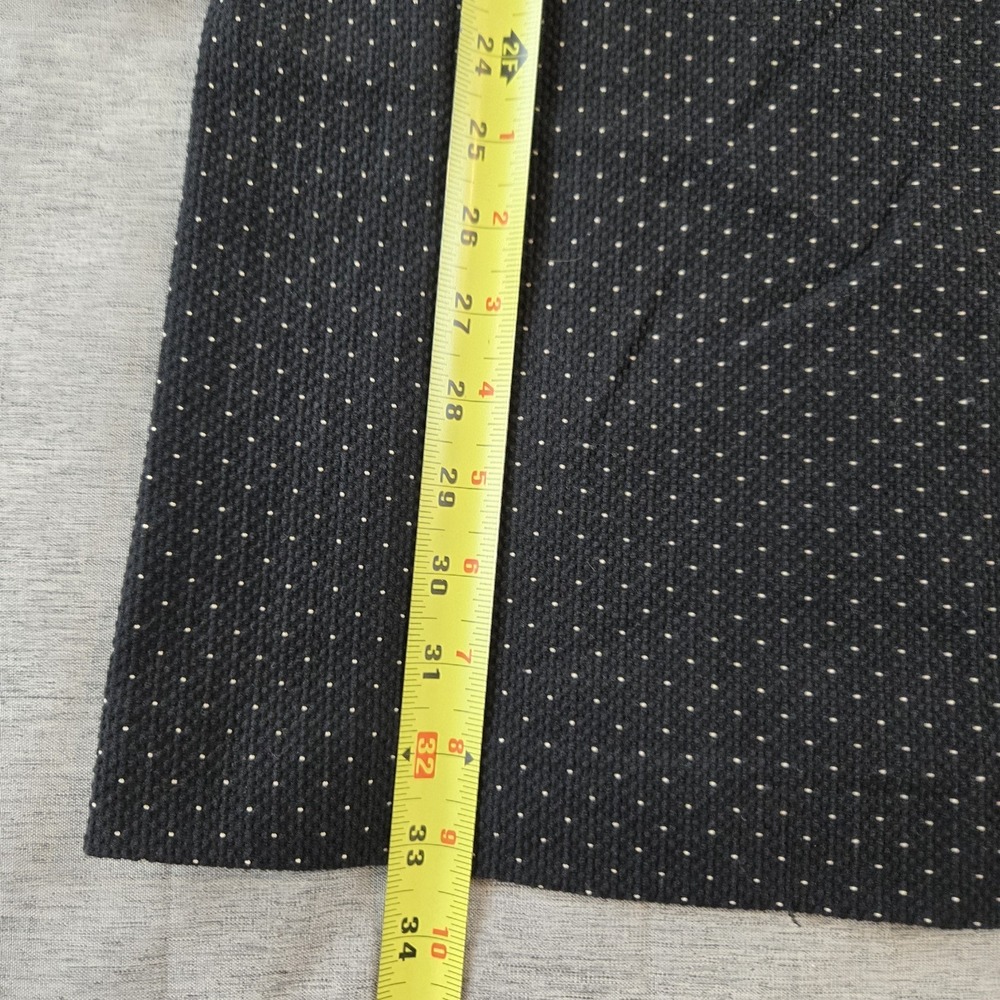 Zara Basics Women's Dress Collared Back Zip Knee Length Black w/ White Dots XS - Picture 7 of 11